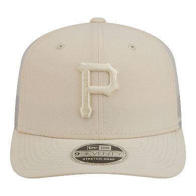 Men's New Era Light Beige Pittsburgh Pirates Color Pack 9SEVENTY Trucker Adjustable Hat