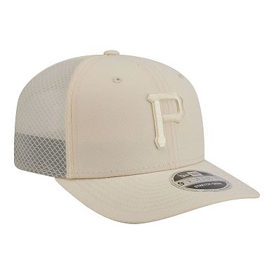 Men's New Era Light Beige Pittsburgh Pirates Color Pack 9SEVENTY Trucker Adjustable Hat