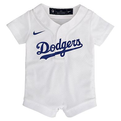 Infant Nike White Los Angeles Dodgers Home Replica Romper Jersey