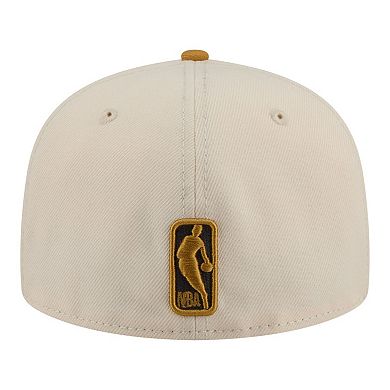 Men's New Era Cream/Tan Chicago Bulls Two-Tone Color Pack 59FIFTY Fitted Hat