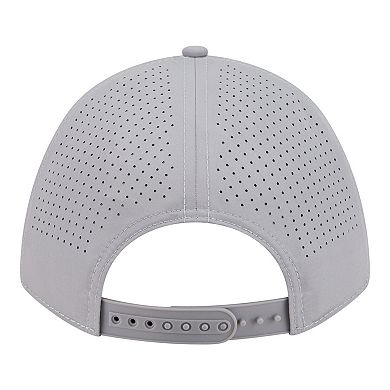 Men's New Era Gray Atlanta Braves Micro Logo 9FORTY M-Crown A-Frame Adjustable Hat