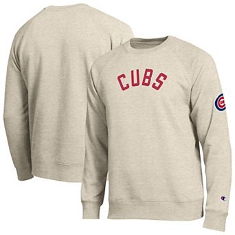 Men's Champion Oatmeal Chicago Cubs All-Star Soft Felt Sweatshirt
