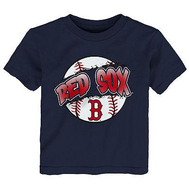 Toddler Outerstuff Navy Boston Red Sox Split Ball T-Shirt