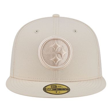 Men's New Era Cream Pittsburgh Steelers Color Pack 59FIFTY Fitted Hat