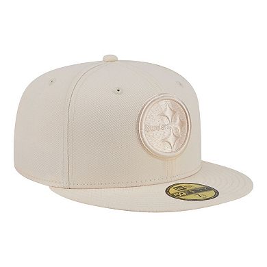 Men's New Era Cream Pittsburgh Steelers Color Pack 59FIFTY Fitted Hat