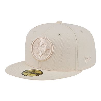 Men's New Era Cream Pittsburgh Steelers Color Pack 59FIFTY Fitted Hat