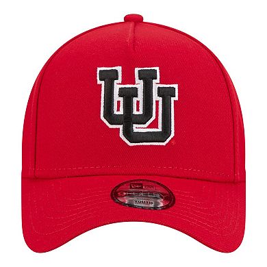 Youth New Era Red Utah Utes 9FORTY A-Frame Adjustable Hat