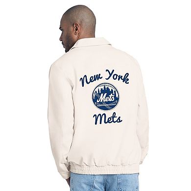 Men's Starter White New York Mets Franchise Lightweight Full-Zip Jacket