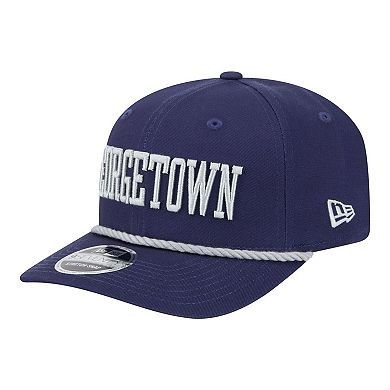 Men's New Era Navy Georgetown Hoyas Wordmark Rope 9SEVENTY Stretch-Snap Hat