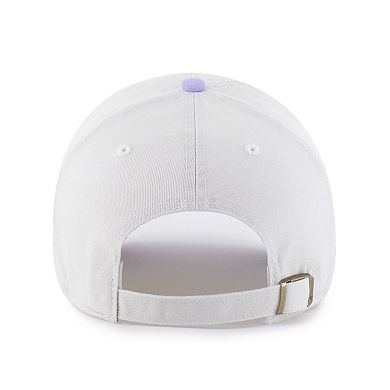 Women's '47 White/Purple Arizona Diamondbacks Gelato Two-Tone Clean Up Adjustable Hat