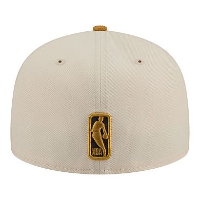Men's New Era Cream/Tan Brooklyn Nets Two-Tone Color Pack 59FIFTY Fitted Hat