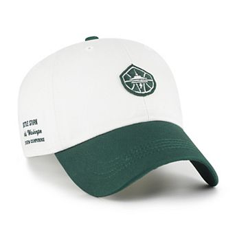 Unisex '47 White/Green Seattle Storm Contemporary Two-Tone Clean Up Adjustable Hat