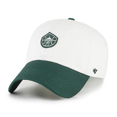 Unisex '47 White/Green Seattle Storm Contemporary Two-Tone Clean Up Adjustable Hat