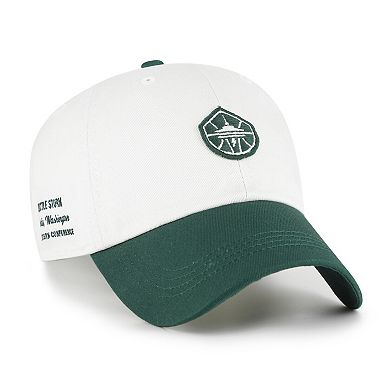 Unisex '47 White/Green Seattle Storm Contemporary Two-Tone Clean Up Adjustable Hat