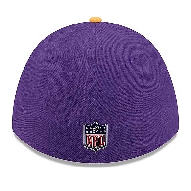 Men's New Era Purple/Gold Minnesota Vikings 2026 NFL Draft 39THIRTY M-Crown Flex Hat