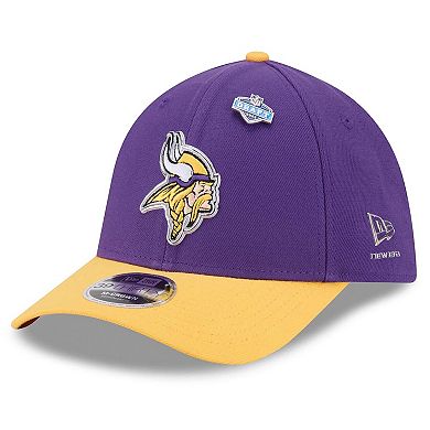 Men's New Era Purple/Gold Minnesota Vikings 2026 NFL Draft 39THIRTY M-Crown Flex Hat