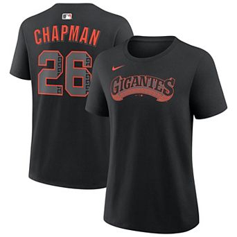 Women's Nike Matt Chapman Black San Francisco Giants Alternate Name & Number T-Shirt