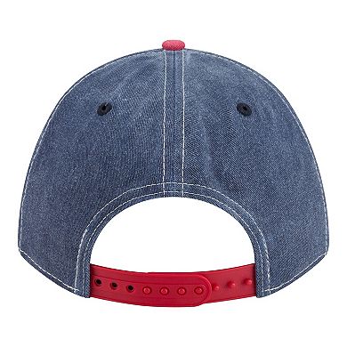 Men's New Era Navy/Red Boston Red Sox Felt M-Crown A-Frame 9FORTY Adjustable Hat
