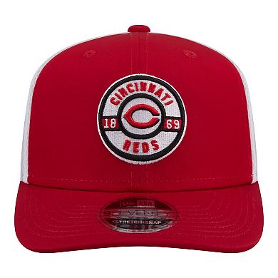Men's New Era Red Cincinnati Reds Active 9SEVENTY Adjustable Trucker Hat