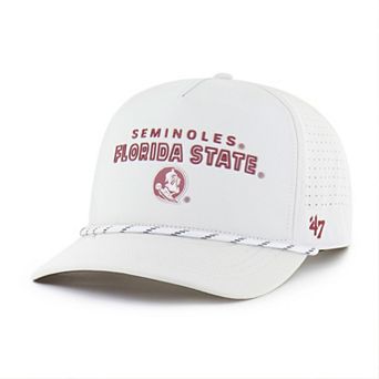Men's '47 White Florida State Seminoles Forward Vent Hitch Rope Adjustable Hat