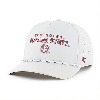 Men's '47 White Florida State Seminoles Forward Vent Hitch Rope Adjustable Hat