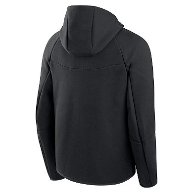 Men's Nike Black Toronto Blue Jays Tech Fleece Raglan Full-Zip Windrunner Hoodie