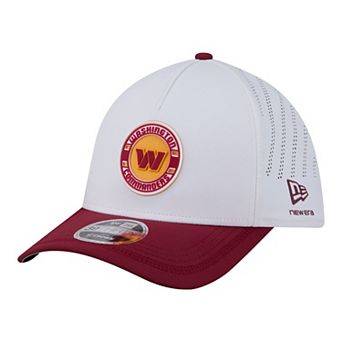 Men's New Era Gray/Burgundy Washington Commanders Patch 39THIRTY A-Frame M-Crown Perforated Flex Hat