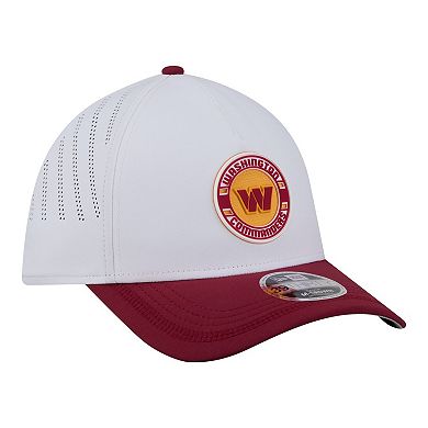 Men's New Era Gray/Burgundy Washington Commanders Patch 39THIRTY A-Frame M-Crown Perforated Flex Hat