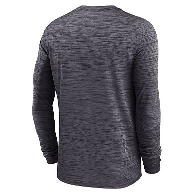 Men's Nike Black Stanford Cardinal Sideline Velocity Dri-FIT Long Sleeve T-Shirt
