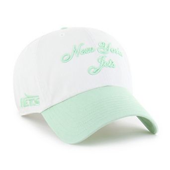 Women's '47 White New York Jets Gelato Two-Tone Clean Up Adjustable Hat
