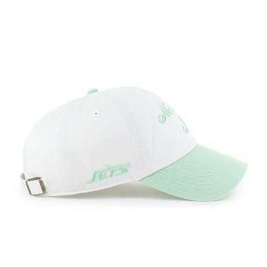 Women's '47 White New York Jets Gelato Two-Tone Clean Up Adjustable Hat