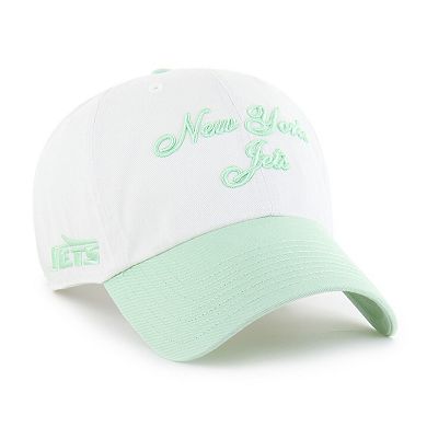 Women's '47 White New York Jets Gelato Two-Tone Clean Up Adjustable Hat