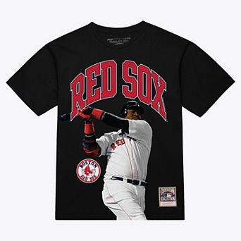 Men's Mitchell & Ness David Ortiz Black Boston Red Sox Photo Arch Player Graphic T-Shirt