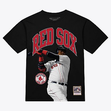 Men's Mitchell & Ness David Ortiz Black Boston Red Sox Photo Arch Player Graphic T-Shirt
