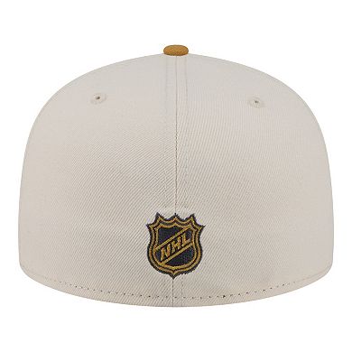Men's New Era Cream/Tan Pittsburgh Penguins Colorpack Two-Tone 59FIFTY Fitted Hat