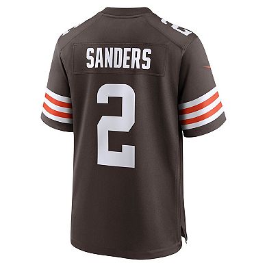 Men's Nike Shedeur Sanders Brown Cleveland Browns Game Jersey