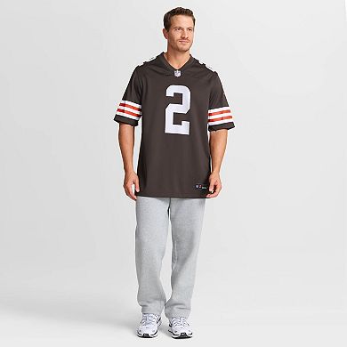 Men's Nike Shedeur Sanders Brown Cleveland Browns Game Jersey
