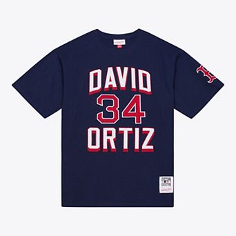 Men's Mitchell & Ness David Ortiz Navy Boston Red Sox Player Collection Premium T-Shirt