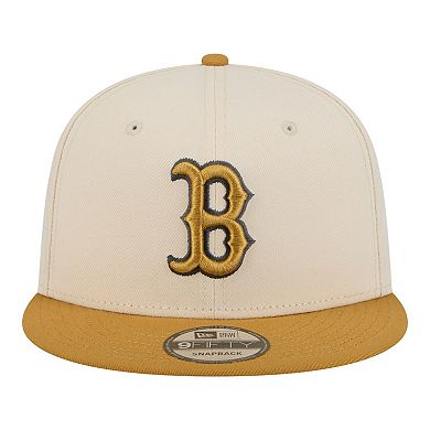 Men's New Era Light Beige/Khaki Boston Red Sox Two-Tone Color Pack 9FIFTY Snapback Hat