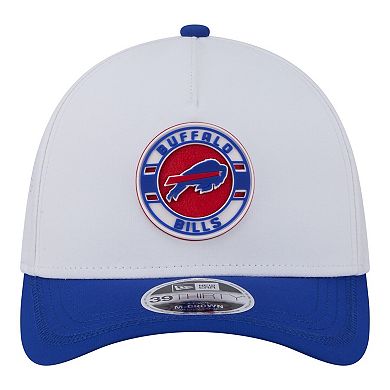 Men's New Era White/Royal Buffalo Bills Patch 39THIRTY A-Frame M-Crown Perforated Flex Hat