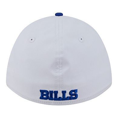 Men's New Era White/Royal Buffalo Bills Patch 39THIRTY A-Frame M-Crown Perforated Flex Hat
