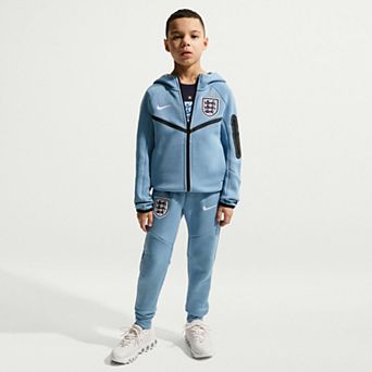 Youth Nike Blue England National Team Tech Fleece Full-Zip Hoodie