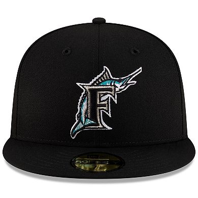 Men's New Era Black Florida Marlins On-Field Authentic Collection 59FIFTY Fitted Hat