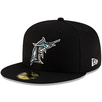 Men's New Era Black Florida Marlins On-Field Authentic Collection 59FIFTY Fitted Hat