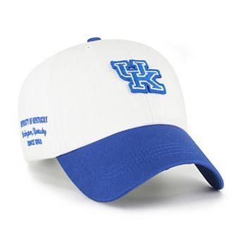 Men's '47 White/Royal Kentucky Wildcats Contemporary Basics Two Tone Clean Up Adjustable Hat