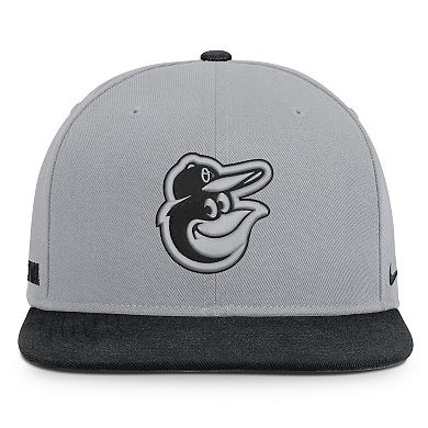 Men's Nike Gray/Black Baltimore Orioles Primetime Pro Dri-FIT Snapback Hat
