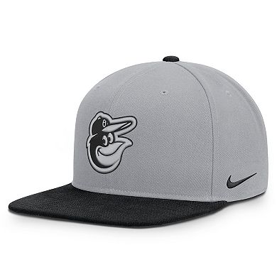 Men's Nike Gray/Black Baltimore Orioles Primetime Pro Dri-FIT Snapback Hat