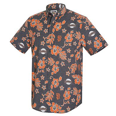 Men's Reyn Spooner Black San Francisco Giants Cooperstown Kekai Performance Button-Down Top