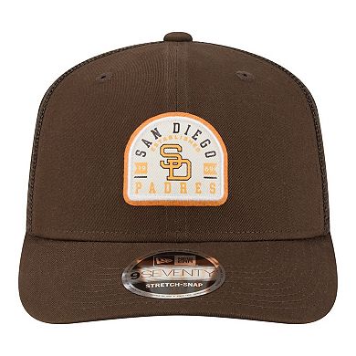 Men's New Era Brown San Diego Padres Throwback Contest 9SEVENTY Adjustable Trucker Hat
