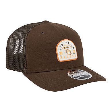 Men's New Era Brown San Diego Padres Throwback Contest 9SEVENTY Adjustable Trucker Hat